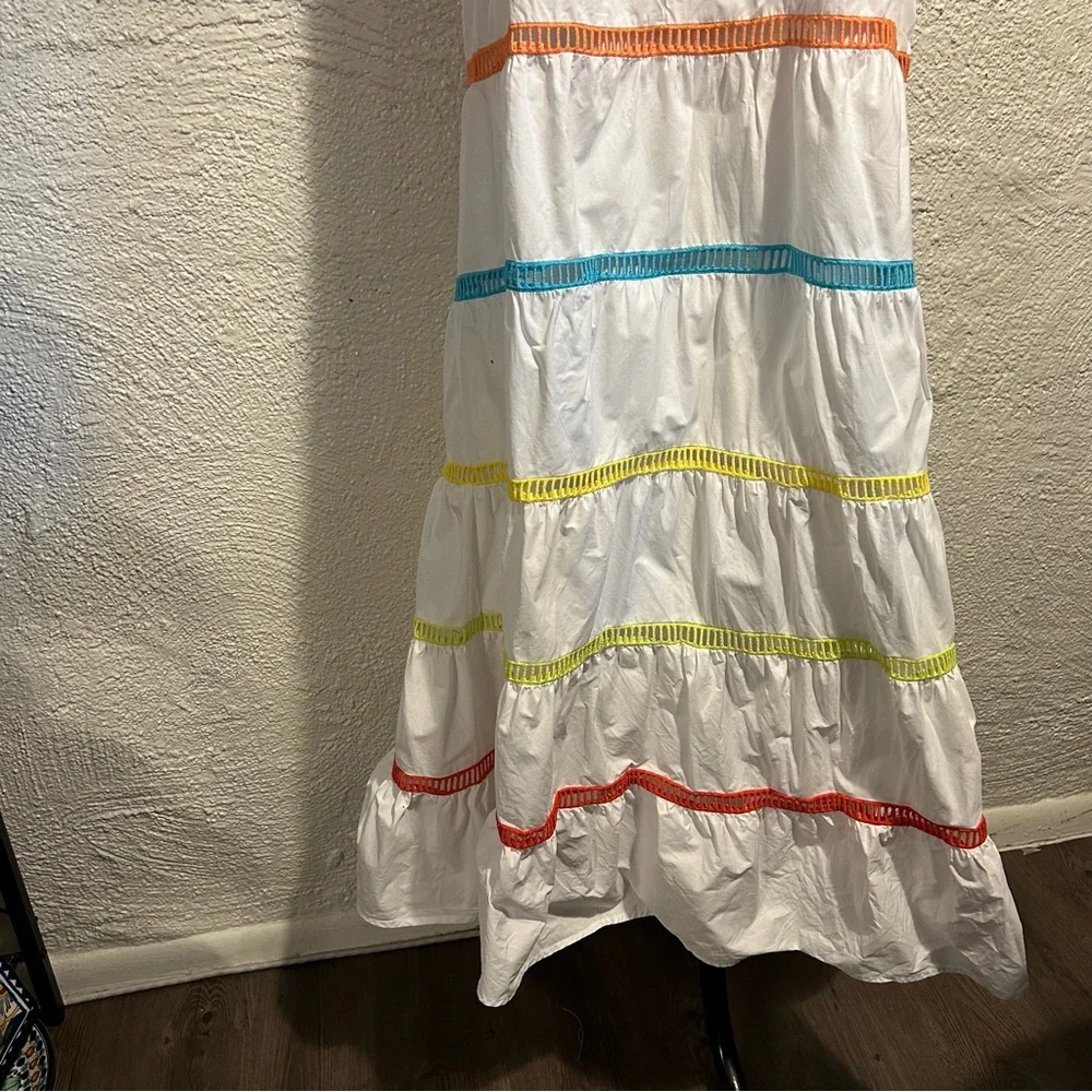 ENGLISH FACTORY Color Trim Sleeveless Maxi Dress Size L - Picture 5 of 15